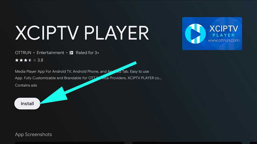 XCIPTV Player aus dem Play Store