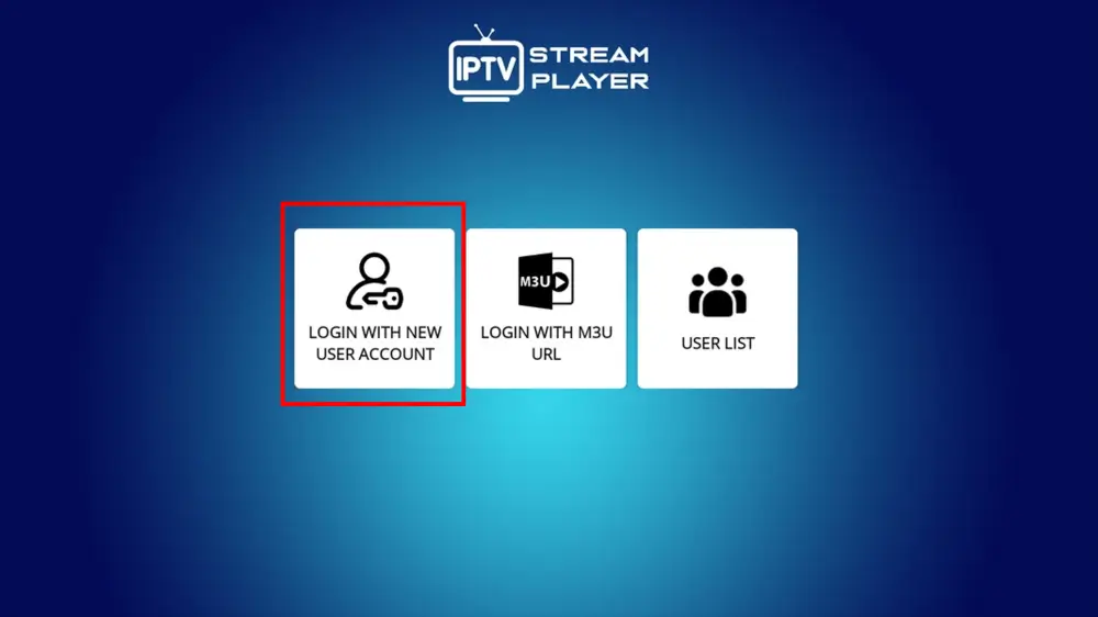 2. Anmeldung mit IPTV-Zugangsdaten